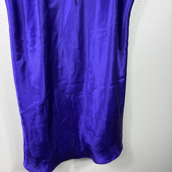 VTG Y2K 90s Adonna Ruffled Amethyst Purple Lingerie Slip Dress Sz Large Coquette - Picture 4 of 7